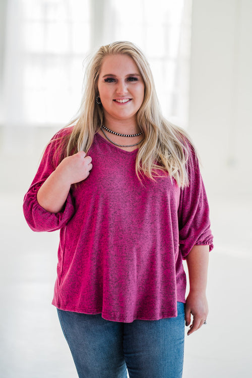 balloon sleeve top pink misty bd