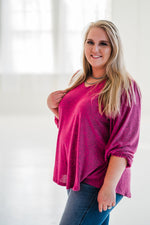 balloon sleeve top pink misty bd