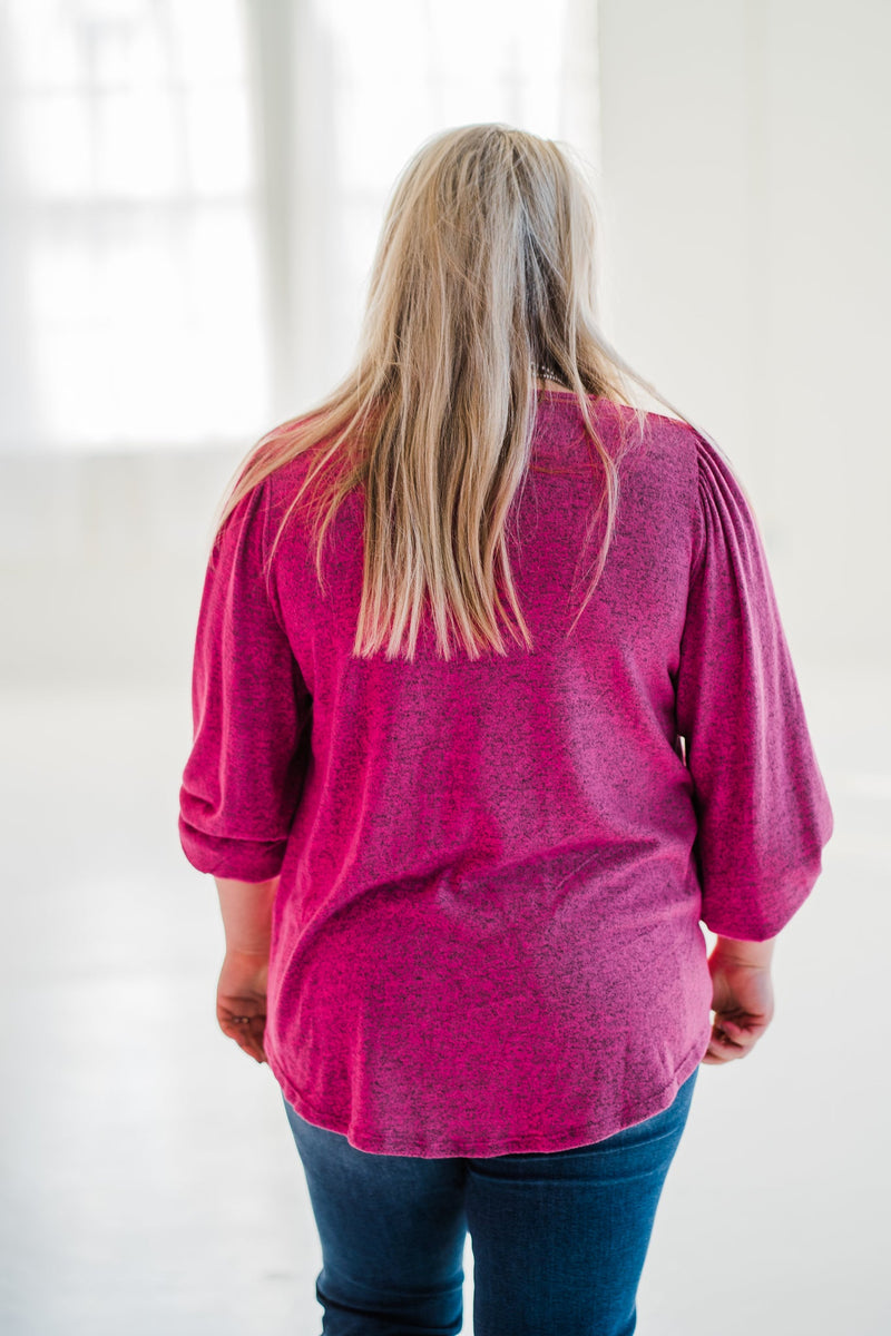 balloon sleeve top pink misty bd
