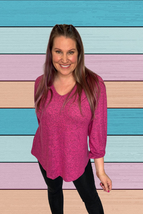 balloon sleeve top pink misty bd