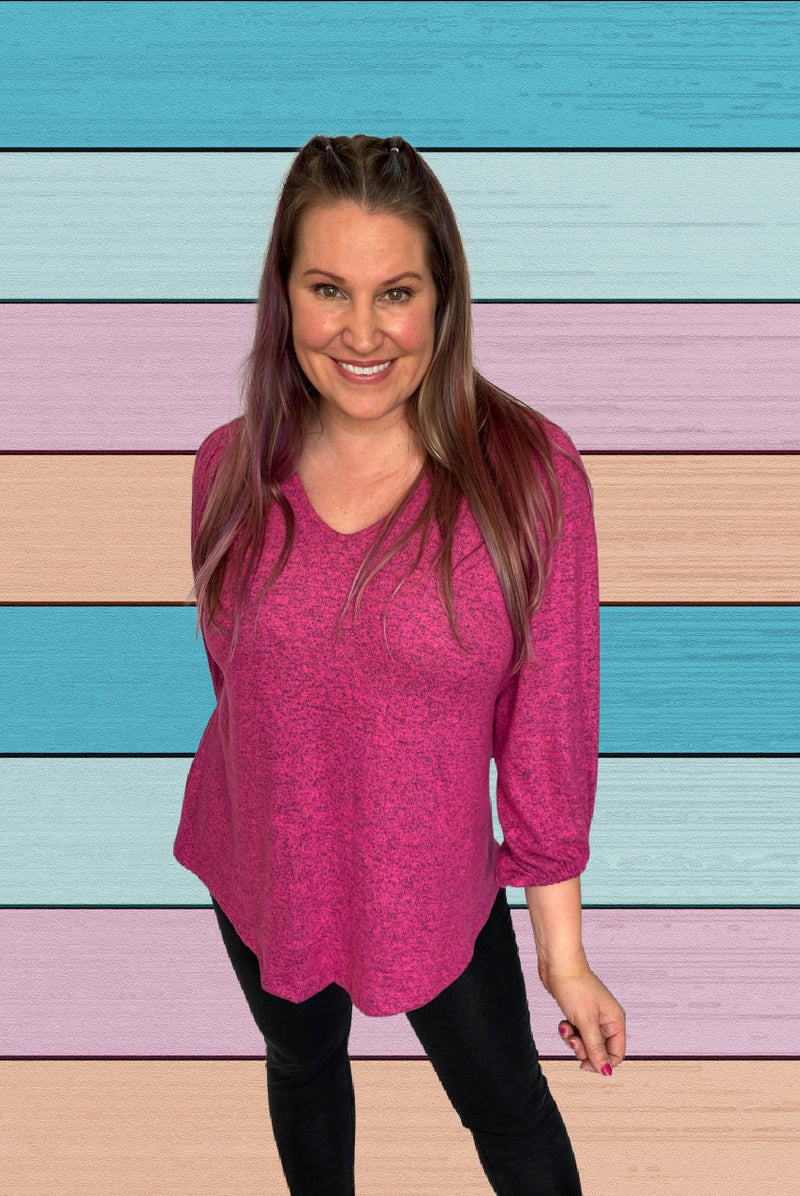 balloon sleeve top pink misty bd