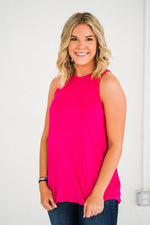 draped back tank pink misty bd
