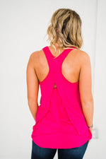 draped back tank pink misty bd