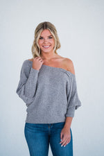 Tie Shoulder Sweater in Oatmeal - S-L