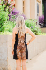 color pop tank dress in leopard print misty bd back view