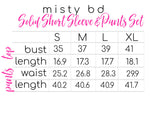 Short Sleeve & Pants Set in Blush - S-XXL