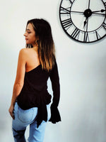 Single Shoulder Tie Waist Top