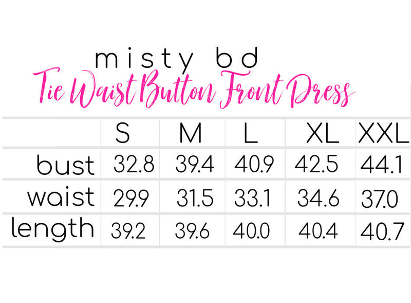 Tie Waist Button Front Dress in Coral - S-2XL