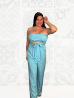 tie waist bandeau jumpsuit blue misty bd