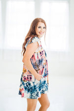 Tiered Pocket Dress in Tie Dye - Small Only