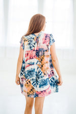 Tiered Pocket Dress in Tie Dye - Small Only