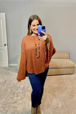 Bell Sleeve Top Brick selfie