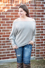 Tie Shoulder Sweater in Oatmeal - S-L