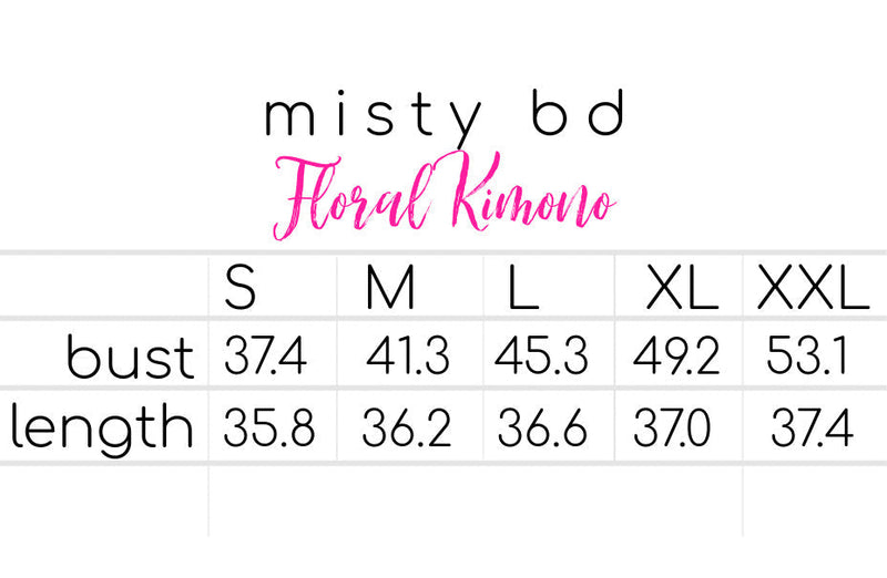 green floral kimono misty bd size chart